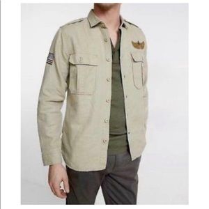 Express Military patch shirt,size S.